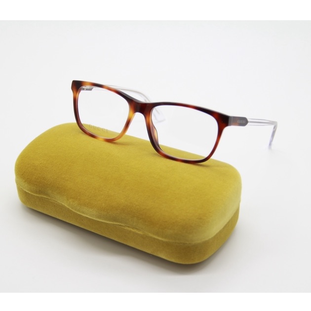 New Gg0490o 003 Unisex Eyeglasses Gucci Gg04900 Havana Clear